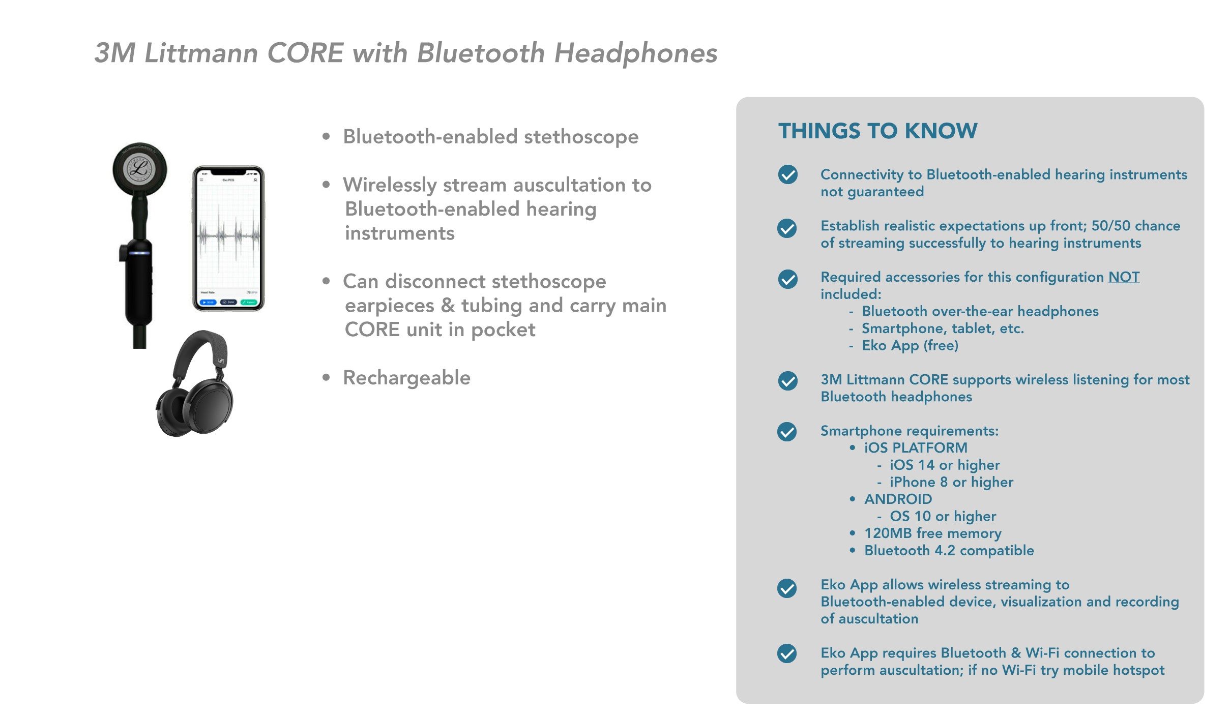 08A-Amp Steth SOLUTIONS bluetooth open fit core